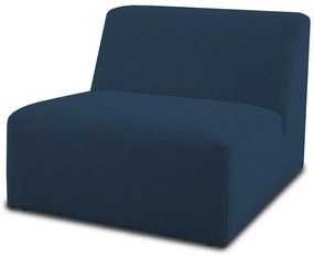 Тъмносин модулен диван от букле (среден модул) Roxy – Scandic