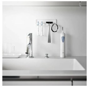 Бял самозалепващ метален държач за четки за зъби Film Hook – YAMAZAKI