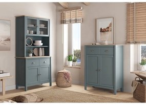 Скрин сиво-зелен от масивен бор 90x110x40 cm Misti – Marckeric