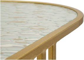 Бяла/златистa масичка за кафе със стъклен плот 50x90 cm Antalia – Mauro Ferretti