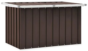 46260 vidaXL Градински сандък за съхранение, кафяв, 109x67x65 см