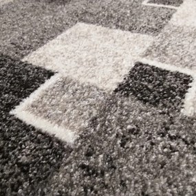Уникален бежов килим с мотив на квадрати Ширина: 60 ​​см | Дължина: 100 см
