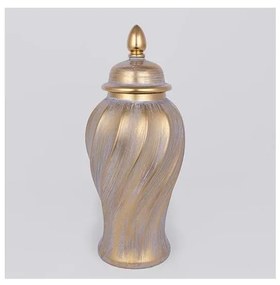 Керамичен буркан 40,8x17,5 см златист/сив
