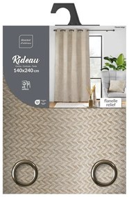 Бежово перде от микрофланела 140x240 cm Flanela – douceur d'intérieur