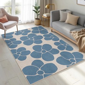 Синя пътека подходяща за пране 80x200 cm Blue Meadow – Mila Home