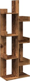 856694 vidaXL Шкаф за книги от старо дърво 48x25,5x140 cm Инженерна дървесина