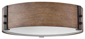 Hinkley HK-SAWYER-F-M-SQ - Плафон SAWYER 3xE14/40W/230V Ø 38cm кафяв