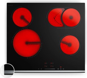 Klarstein Керамичен плот Verosteel | Минималистичен, мощен | 4 зони | 6600  W | 60  см