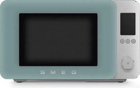 Комбинирана микровълнова фурна с горещ въздух SMEG Collezione MOC02EGMEU, 900W, 27 л, 25 програми, Плавно затваряне, Индивидуални настройки, Зелен