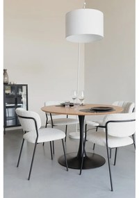 Бяла подова лампа с текстилен абажур (височина 220 cm) Martine – White Label