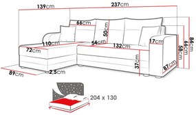 Ъглов диван Hewlet Bis-Prasino Skouro