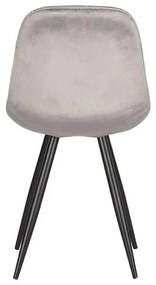 Сиви кадифени трапезни столове в комплект от 2 броя Capri - LABEL51