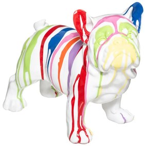 Статуя atmosphera Bulldog, 26.5 см, Бяла смола