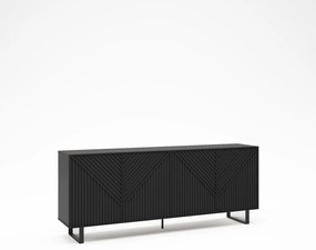 Черен скрин 201x80x40 cm Peta – Marckeric