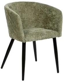 Трапезен стол с подлакътници atmosphera Marlo, Шенил - Зелен