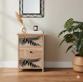 Комод ZOFIA с 3 чекмеджета - бохо дизайн, 40 x 29 x 58 cm