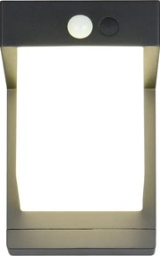 LED стенно външно осветително тяло със соларен панел (височина 14 cm) Colombo – Reality