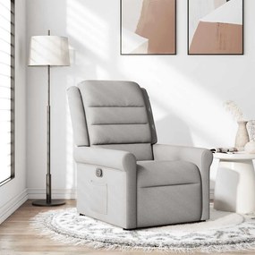 4015645 vidaXL Recliner Chair Cloud Grey Fabric