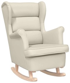 4016931 vidaXL Люлеещ се стол бял 74x90x102 cm Linen