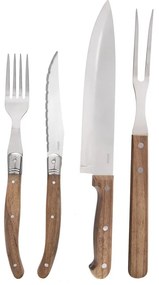 Прибори за хранене от неръждаема стомана в сребрист и естествен цвят, 15 бр. – Orion