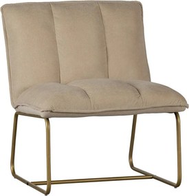 Бежов фотьойл със златиста основа Fie Fire - WOOOD