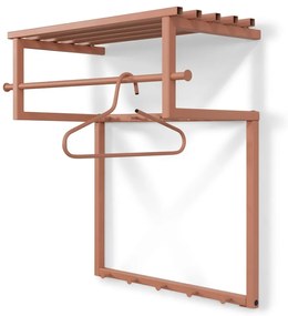 Метална стенна закачалка в цвят сьомга с рафт 76 cm Rizzoli – Spinder Design