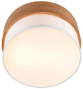 Бяло и естествено осветително тяло за таван с текстилен абажур Seasons – Trio