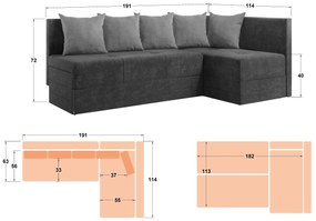Разтегателен ъглов диван Алора