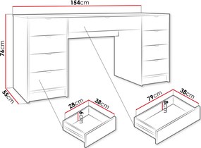 Тоалетка Tireno plus-Leuko