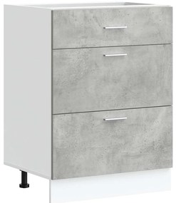 854253 vidaXL Кухненски шкаф, Lyon бетонно сив, инженерно дърво