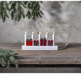 Червено-бяла коледна светлинна украса за контакт Julia – Star Trading