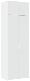 3281329 vidaXL Шкаф за съхранение, бял, 70x42,5x225 см, инженерно дърво
