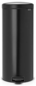 Кош за боклук с педал Brabantia NewIcon 649059, 30 л, Плавно затваряне, Противоплъзгаща основа, Черен