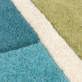 Зелен вълнен килим 230x160 cm Piano - Flair Rugs