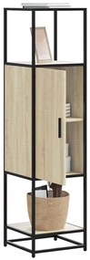 849035 vidaXL Висока дъска Сонома дъб 35,5x35x139 cm Обработено дърво и метал