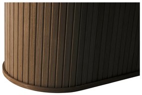 Кафява трапезна маса с дъбов плот 95x180 cm Nola – Unique Furniture