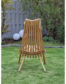 Дървен градински стол в естествен цвят Falun - Garden Pleasure