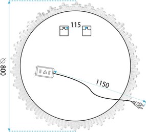 Огледало LED 80cm X013