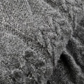 Сиво плетено одеяло 150x200 cm Cable Knit – Bianca