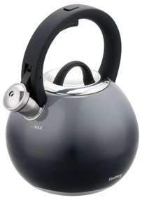 Свирещ чайник Klausberg KB 7955, 3l, Термоизолирана дръжка, Многослойно дъно, Индукция, Тъмносив графит