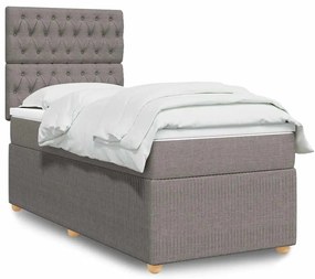 3291894 vidaXL Боксспринг легло с матрак, таупе, 80x200 см, плат