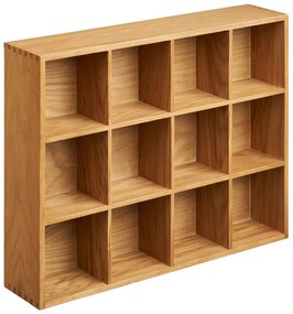На няколко нива стенен рафт от декор от дъб в естествен цвят 11 cm Soria – House Nordic