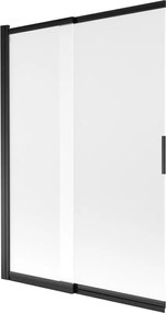 Mexen Fox душ преграда, плъзгаща се 2-крила, 120 x 150 см, матирано, черно - 891-120-002-70-30