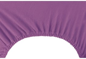 Лилав еластичен чаршаф от джърси 220x200 cm Amber – Restilo