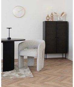 Светлосив тапициран трапезен стол с подлакътници Monroe – House Nordic