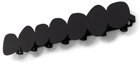 Черна метална стенна закачалка с рафт 80 cm Tumulo – Spinder Design