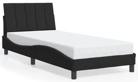 3207827 vidaXL Рамка за легло с табла, черна, 90x200 см, кадифе