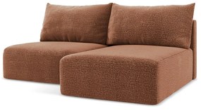 Разтегателен ъглов диван с място за съхранение в тухлен цвят (десен ъгъл) Kalena – Makamii