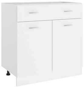 801236 vidaXL Шкаф с чекмеджета "Lyon", бял, 80x46x81,5 см, инженерно дърво