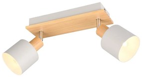 Прожектор в бял и естествен цвят ø 9 cm Shanti – Trio